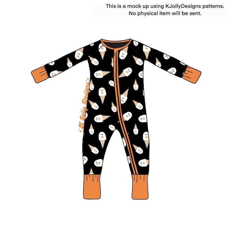 Summerween Ghost Ice Cream Seamless Pattern, Halloween Pattern, Ghost ...