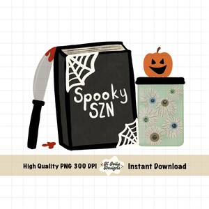 Bookish Halloween png, Spooky Season png, Horror Bookish png, Halloween Shirt Design, Bookish Halloween Design, Spooky szn png