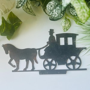Vintage, Horse and Buggy Metal Weather Vane, Farmhouse Wall Decor, Metal Wall Hanging