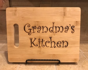 Grandma's Kitchen - Laser Engraved Bamboo Cutting Board