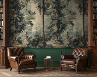 Scenic Wallpaper - Vintage Landscape Wall Mural - Peel&Stick, Non-Woven