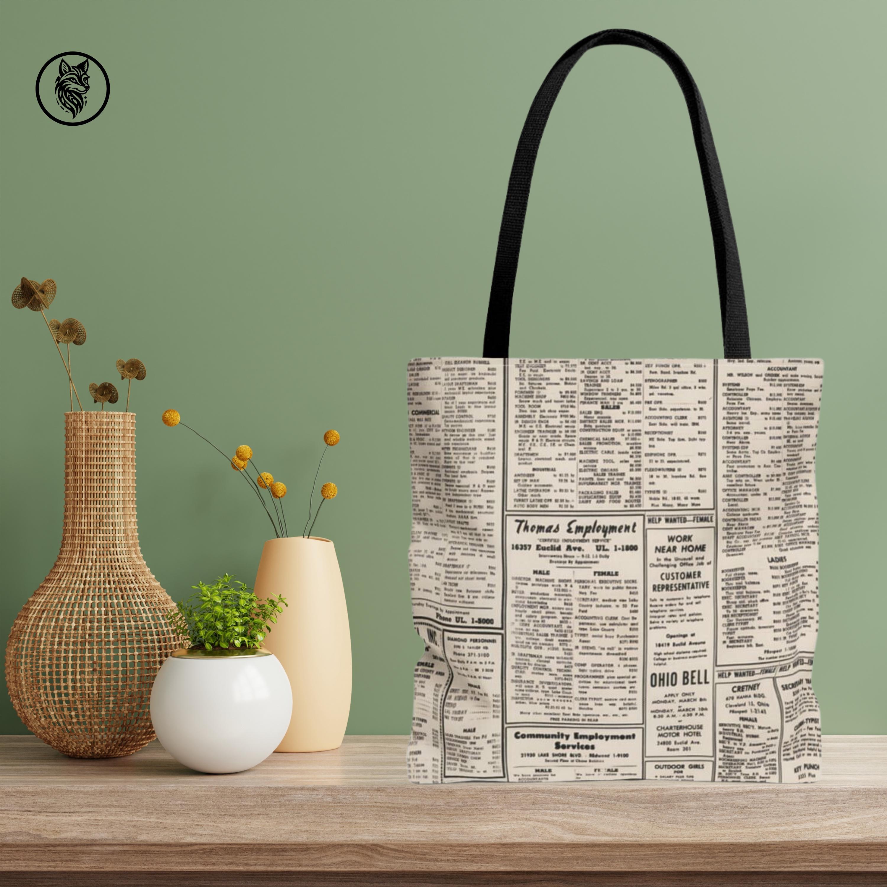 Vintage News Paper Bag - Etsy
