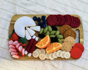Set da gioco Montessori in feltro per salumi - Cibo finto fatto a mano per bambini piccoli e in età prescolare