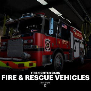Fire & Rescue Vehicles Pack / FIVEM / GTA – Feuerwehrautos ohne Markennamen