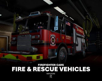 Brandweer- en reddingsvoertuigenpakket / FIVEM / GTA - Brandweerauto&#39;s zonder merknaam