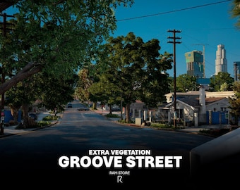 Extra Vegetation Groove Street | FIVEM | MLO | Rollenspel | Sterk geoptimaliseerd / Aangepast / Hoge kwaliteit
