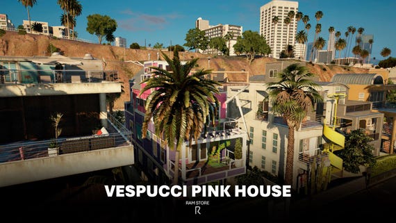 Vespucci Pink House | FIVEM | MLO | Mansion | Custom Interior | Roleplay | Highly Optimized / Modified / High Quality