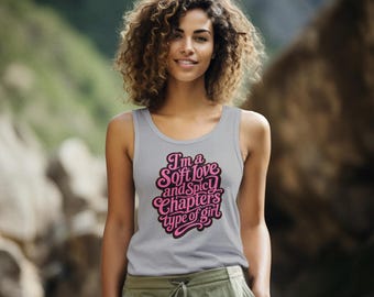 Camiseta Soft Love Spicy Chapters / Camiseta para lectores de novelas románticas / Regalo para amantes de los libros / Camiseta de libros picantes / Ropa para amantes de las novelas románticas