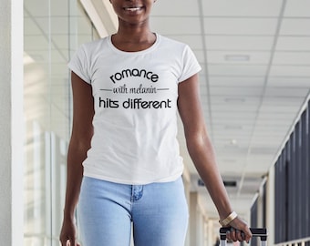 Romance with Melanin Unisex TShirt, Black Author Shirt, Girl Shirt, Writer Shirt, Author Gift, Black Literature Shirt, Black Culture Tee
