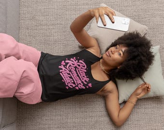 Camiseta sin mangas negra para adictos al romance / Lectores ávidos, lectores de novelas románticas, amantes de los libros, artículos literarios, ropa para eventos literarios