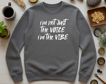 I'M THE VIBE Unisex Crewneck, Voice Artists, Book Lovers, Authors, Narrators, Cozy Sweatshirt, Bookish Apparel