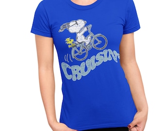Peanuts Beach Vibes Snoopy Woodstock Cruisin Retro jaren 90 Comic Officieel T-shirt voor dames cadeau