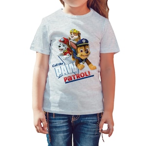 Paw Patrol Call Paw Patrol Kids Official T-Shirt Boys Girls Cartoon Graphic Shirt Birthday Gift Toddler Top Custom Patrol Tee
