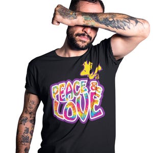 Snoopy T-shirt Peanuts Woodstock Peace Love officieel herenshirt klassiek stripfan cadeau voor retro cartoon graphic T-shirt