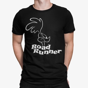 Looney Tunes Road Runner T-Shirt | Official Men's Tee | Retro Cartoon Graphic | Classic Animation Fan Gift | Road Runner Logo Shirt