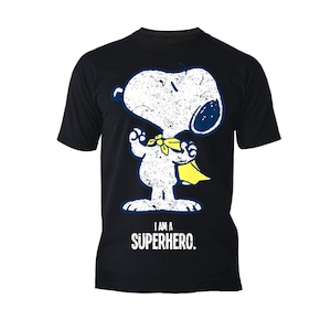 Camiseta oficial de Peanuts Snoopy Super para hombre, camiseta vintage de superhéroe Snoopy, regalo de tira cómica para perro con gráfico retro.
