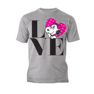 Peanuts Belle Love officieel heren-T-shirt | Snoopy's Sister Cartoon-T-shirt | Leuk valentijnscadeau | Klassiek stripverhaal-fanshirt