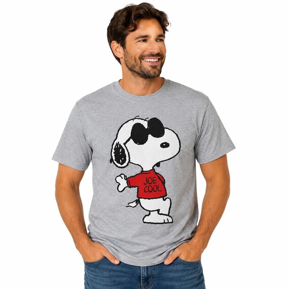 Peanuts Snoopy Joe Cool T-Shirt Retro 90s Snoopy Old School Graphic Tee