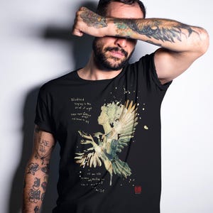 Beatles Blackbird Art T-Shirt: Official Retro Rock Band Tee