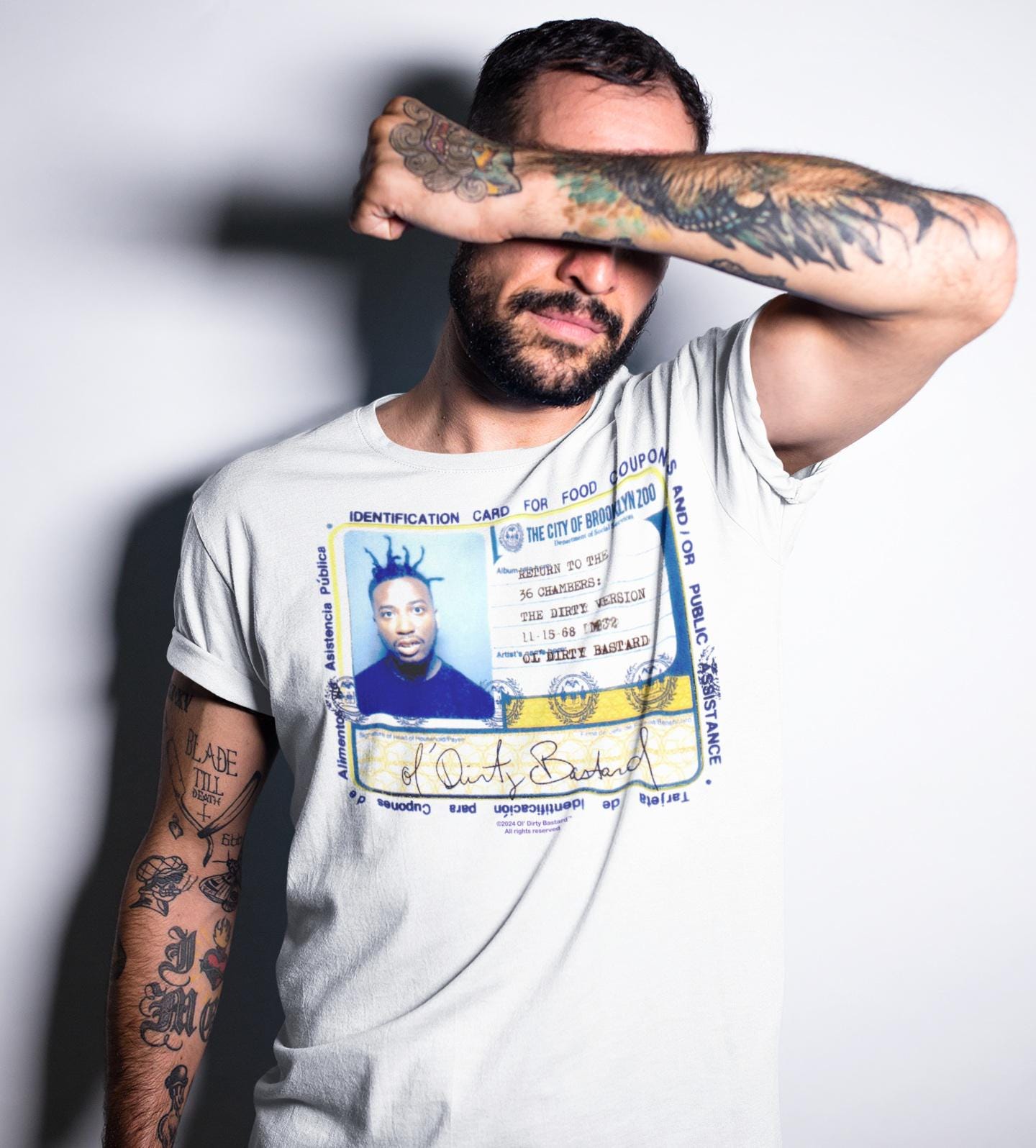 ODB Ol' Dirty Bastard Return to the 36 Chambers ID Card T-shirt