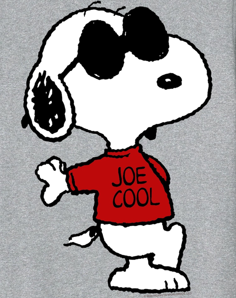 Peanuts Snoopy Joe Cool T-Shirt Retro 90s Snoopy Old School Graphic Tee image 5
