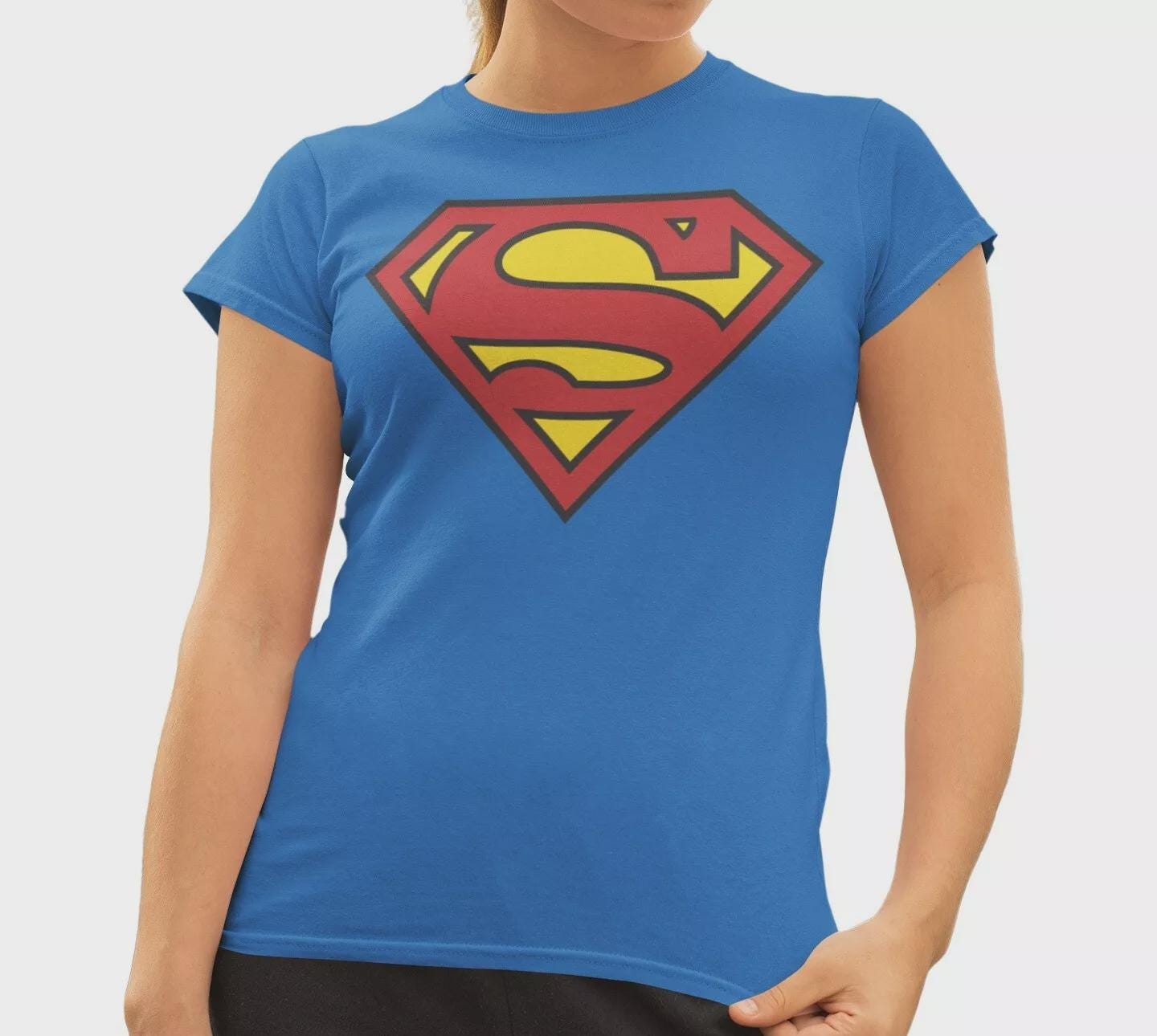 Superwoman Supergirl T-shirt Damen Supergirl T-Shirt With Cape