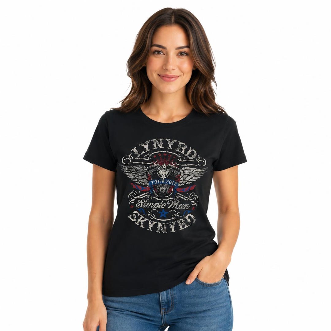 Lynyrd Skynyrd Simple Man T-shirt, 2012 Concert Tour Winged Engine Tee ...