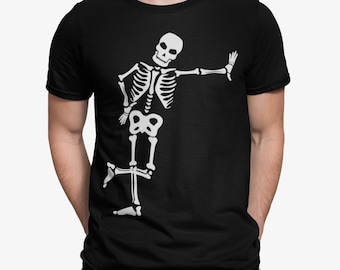 Halloween Day Of The Dead Chill Skeleton Lean Stencil Party Official Men's T-Shirt