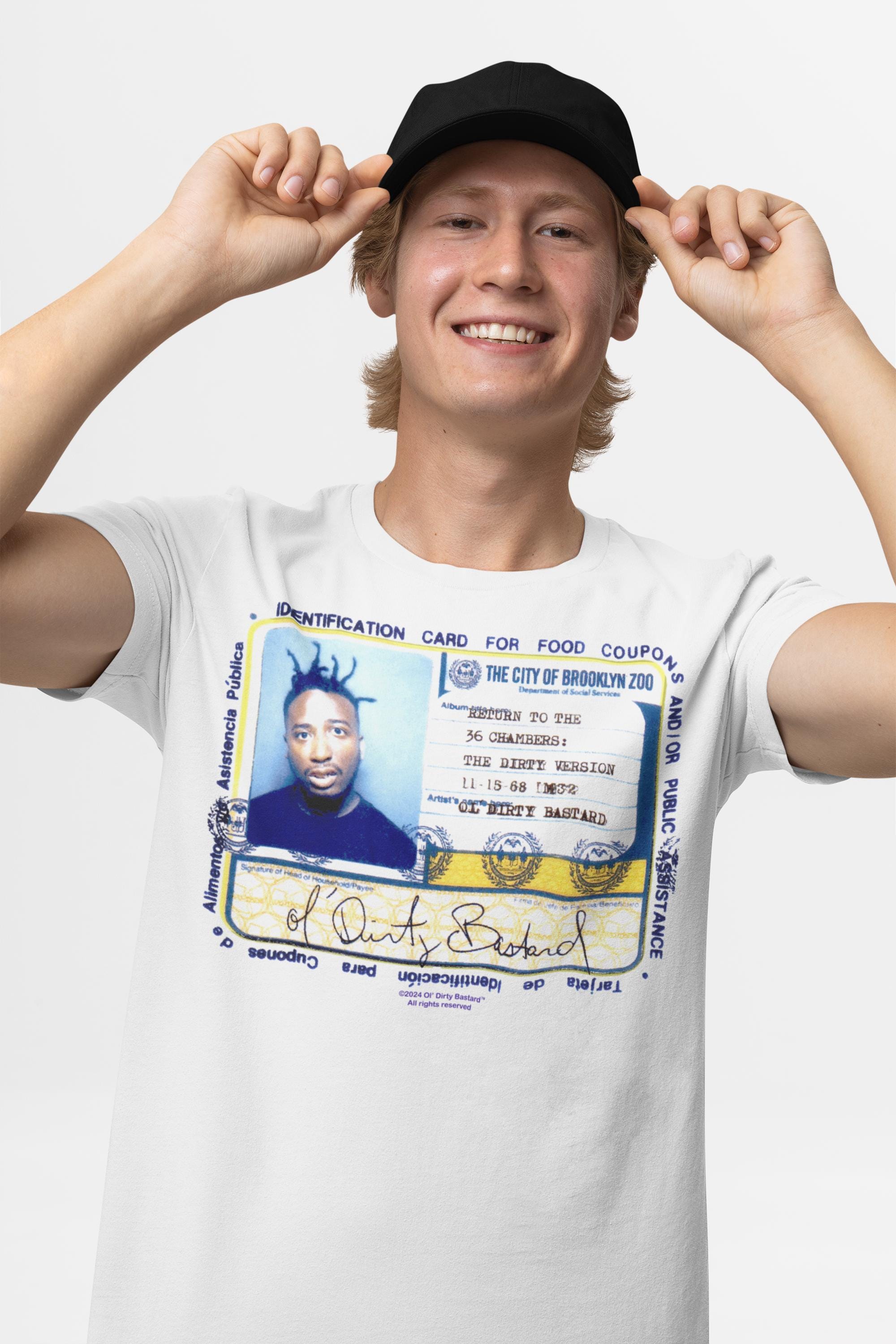 ODB Ol' Dirty Bastard Return to the 36 Chambers ID Card T-shirt
