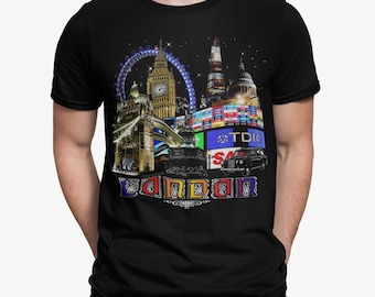 London Skyline T-Shirt Fine Art British Souvenir Shirt