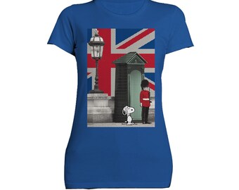 Koszulka damska z nadrukiem London Guard z motywem Peanuts Snoopy Beefeater