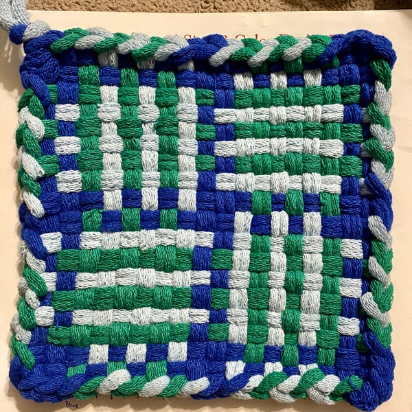 Colorful Old Fashioned Handmade Cotton Potholders, Hot Pads & Trivets made by my special needs daughter with lots of love.