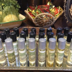 Aromatherapy Rollerball Oils, Lavender, Peppermint, Eucalyptus, Tea Tree, Patchouli, Lavender-Patchouli, Frankincense, Natural Perfume image 2