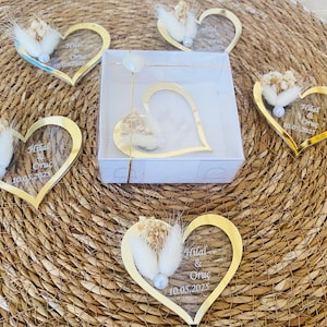 Wedding Favor Magnet, Personalized Wedding Magnet,Wedding Favors for Guests,Wedding Thank you gift, Magnet Favors, Wedding Heart Magnet Gift
