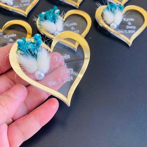 Wedding Favor Magnet, Personalized Wedding Magnet,Wedding Favors for Guests,  Wedding Thank you gift, Magnet Favors, Heart Magnet Gift