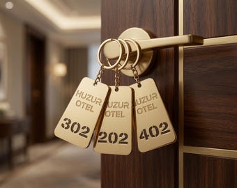 Motel Hotel Keychain with Custom , For Motel, Casino or Resort, B&B, Spa, VIP Suites and Lounges, Hotel Keychain with Room Number