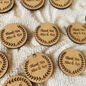 DIY Circle Wooden Charms for Passport Invitations,Personalized Circle Charms for Destination Wedding Invitations,Gift Tags and Crafting