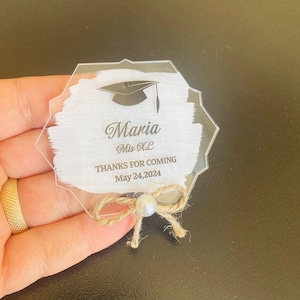 Aimant de remise de diplôme, Aimant de remise de diplôme personnalisé, Cadeau de remise de diplôme pour les invités, Cadeau de remerciement de remise de diplôme, Aimant de remise de diplôme transparent