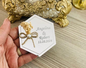 Wedding Favor Magnet, Personalized Wedding Magnet,Wedding Favors for Guests, Wedding Thank you gift, Magnet Favors, Personalized Favors