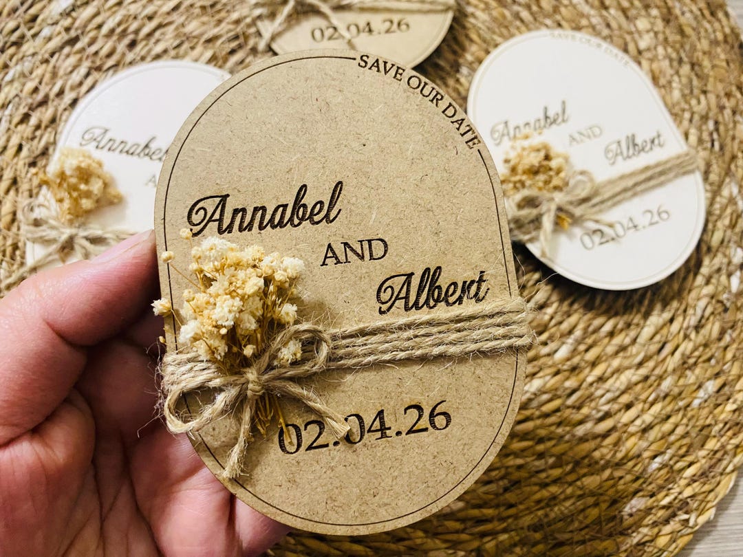 Personalized Save the Date Magnets, Rustic Wedding Favors, Custom ...