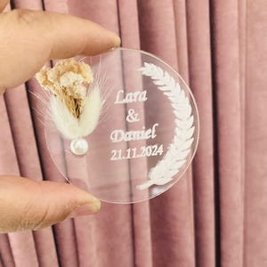 Wedding Favor Magnet, Personalized Wedding Magnet,Wedding Favors for Guests,  Wedding Thank you gift, Transparent Circle Magnet Favors