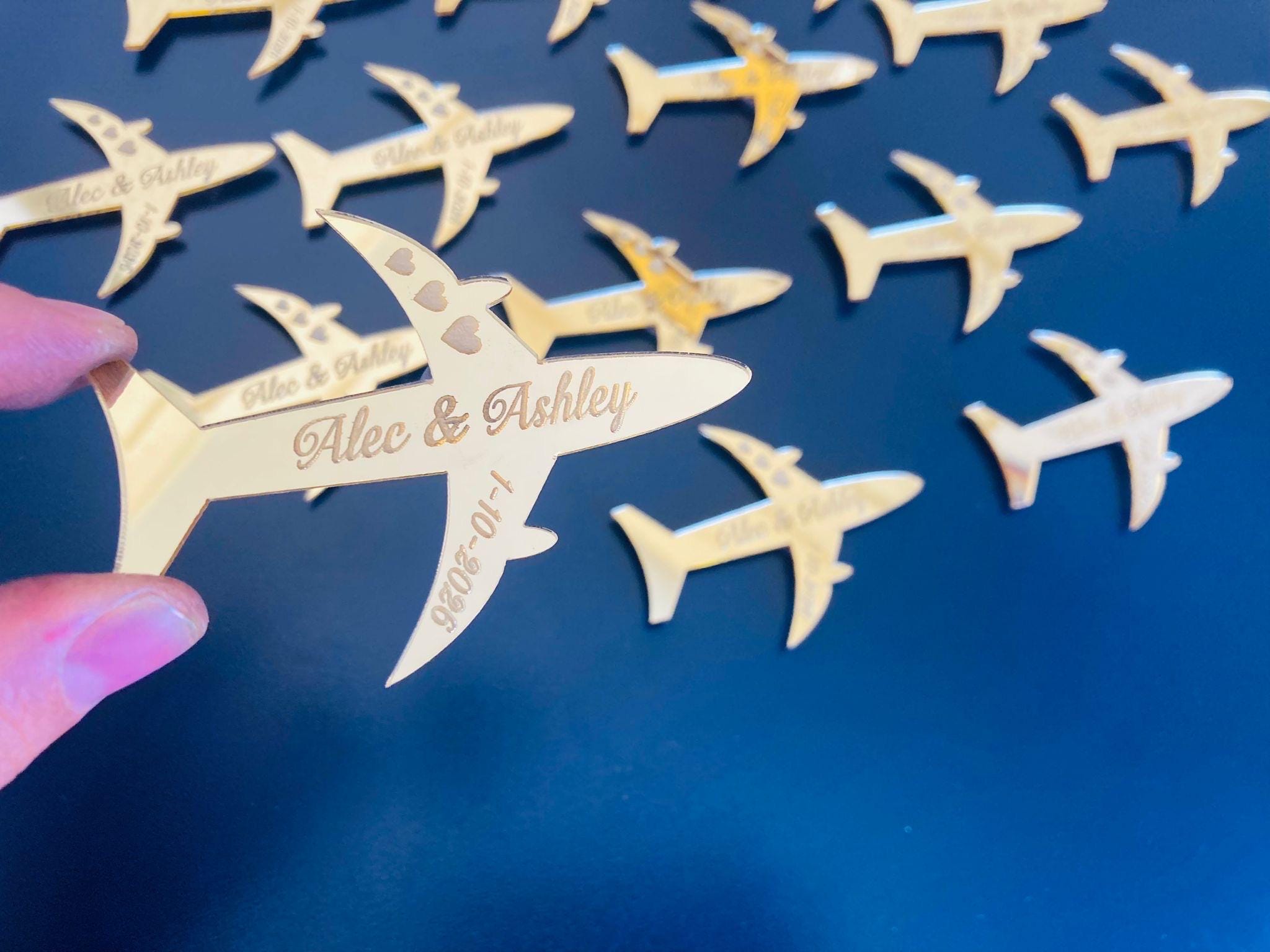 Wedding Favor Magnet, Personalized Wedding Magnet,Wedding Favors for Guests,  Wedding Thank you gift, Magnet Favors, Airplane Magnet Gift