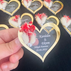 Wedding Favor Magnet, Personalized Wedding Magnet,Wedding Favors for Guests,  Wedding Thank you gift, Magnet Favors, Heart Magnet Gift