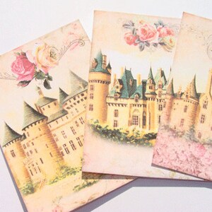 Fairytale Castles-Gift Tags-Set of 9-Fantasy Castles-Romantic Castles-Stationary-Junk Journaling-Scrapbooks-Cards-Handmade-Sirius Fun image 5