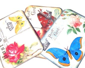 Butterfly Tags-Set Variety 9-Bright Butterflies-Beautiful Butterflies--Butterfly Garden-Junk Journals-Scrapbooking-Cards-Handmade-Sirius Fun
