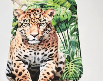 Rainforest Tags 1-Setof8-Animal Tags-Jungle Tags- Jaguar Tag-Toucan Tag-Sloth Tag-Realistic-Stationary-Junk Journals-Scrapbooks-Handmade