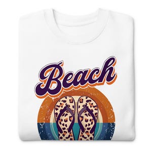 Beachy Sweatshirt, Beach Sweatshirt, Summer Sweatshirt, Gift for Beach Lover, Beach Pullover, Women&#39;s Sweatshirt, Beach Vacation Shirt
