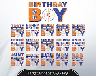 Nerf Birthday Boy SVG: Target Party Shirt Design (Digital Download