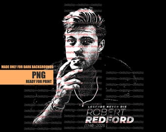 Ritratto PNG di Robert Redford: file di stampa digitale commemorativa