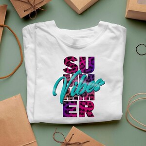 Summer Vibes PNG, Leopard Print Summer Design, Trendy Sublimation File, Cheetah Pattern Beach Shirt PNG